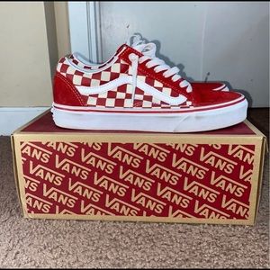 VANS Old Skool Checkerboard Red/White